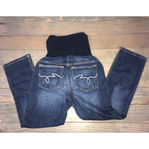 3 pc Liz Lange Maternity black top size small, Indigo Blue jeans, gray t shirt s - Picture 8 of 11